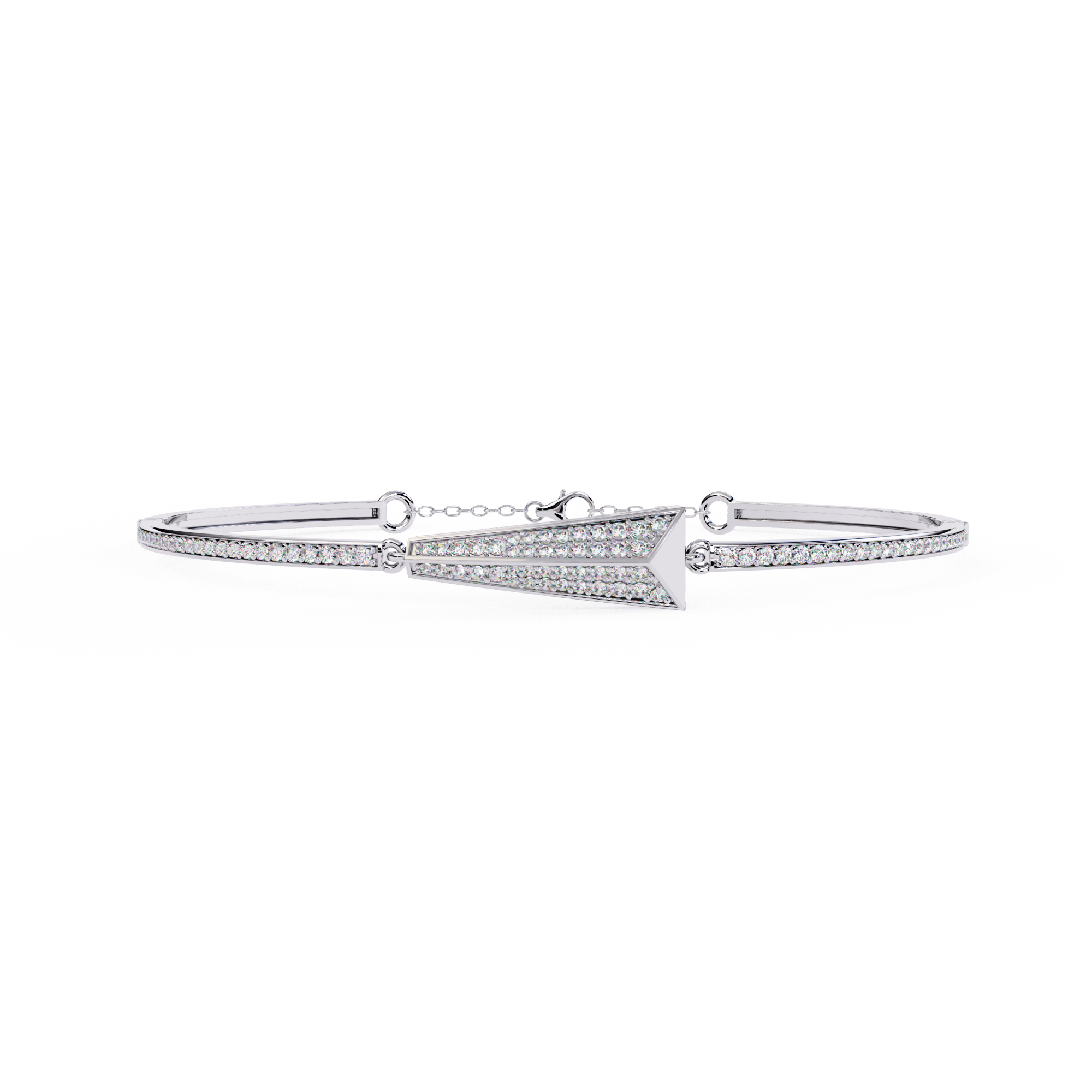 Solitairekart 0.55ct Art Deco Natural Diamond Arrow Bracelet-HI Color, VS-SI Clarity